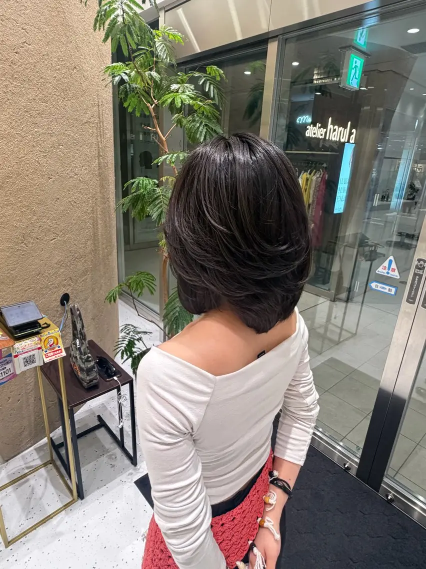 ミディアム レイヤーカット はらだ あゆのヘアスタイル