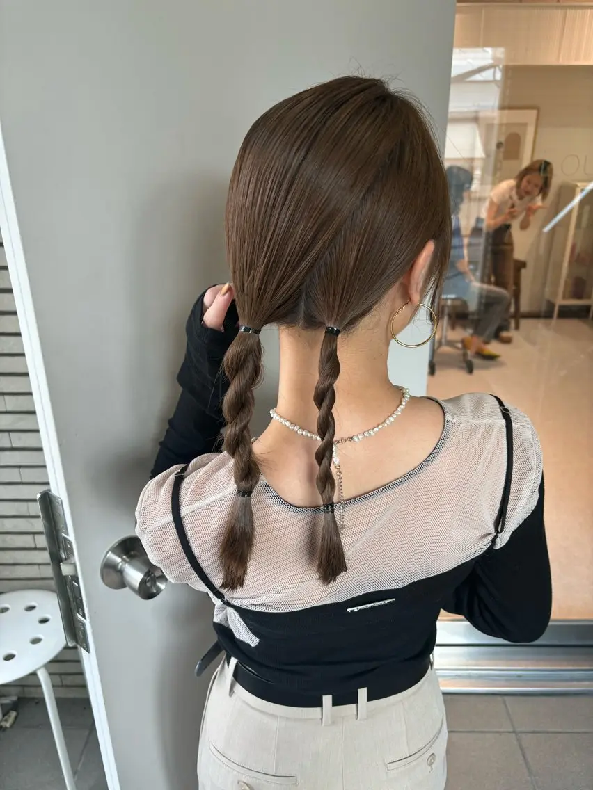 ロング ヘアアレンジ ヘアセット レイヤーカット🎀 kanaのヘアスタイル