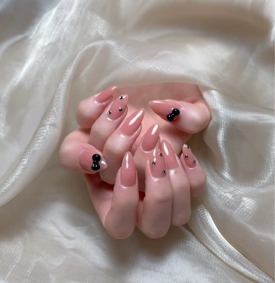 ネイル チークネイル 長さ出し フレンチネイル ジェルネイル 韓国ネイル ハンドネイル Lucky Nail Salon❶のネイルデザイン