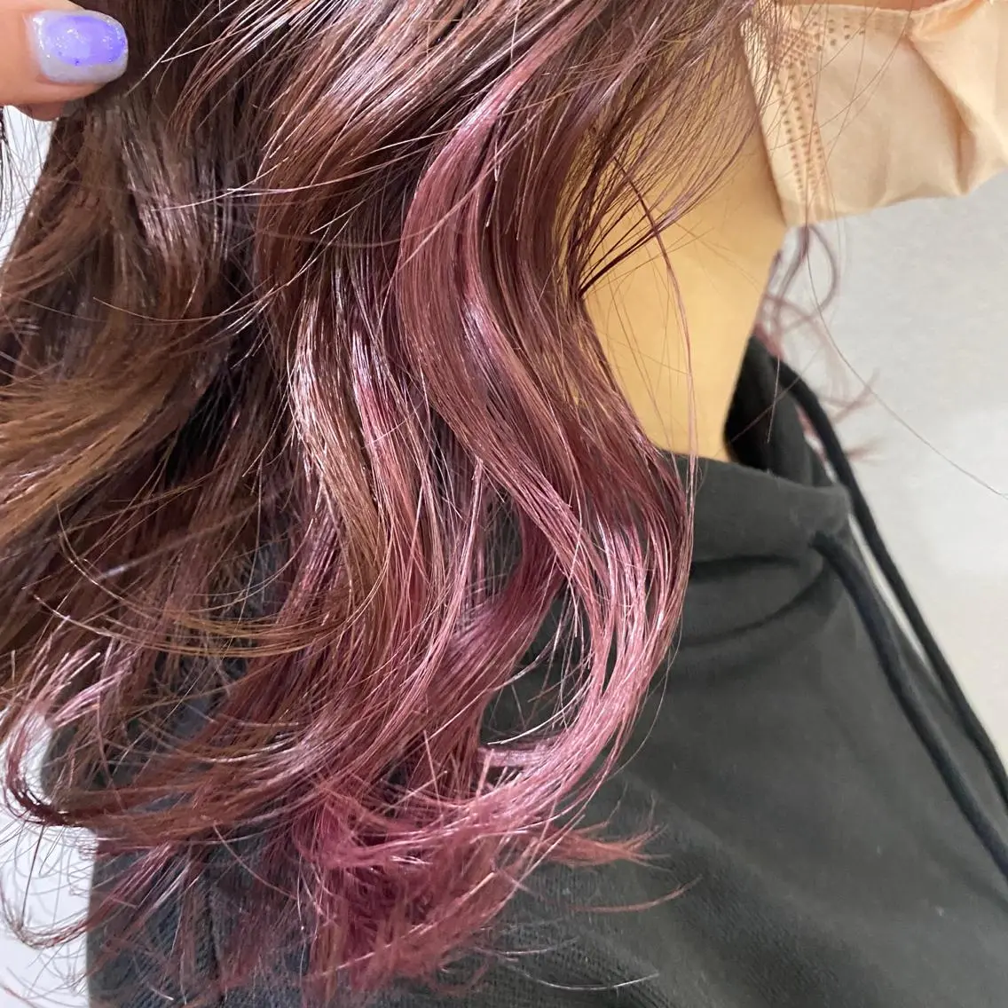 セミロング カラー 舟橋 りんかのヘアスタイル