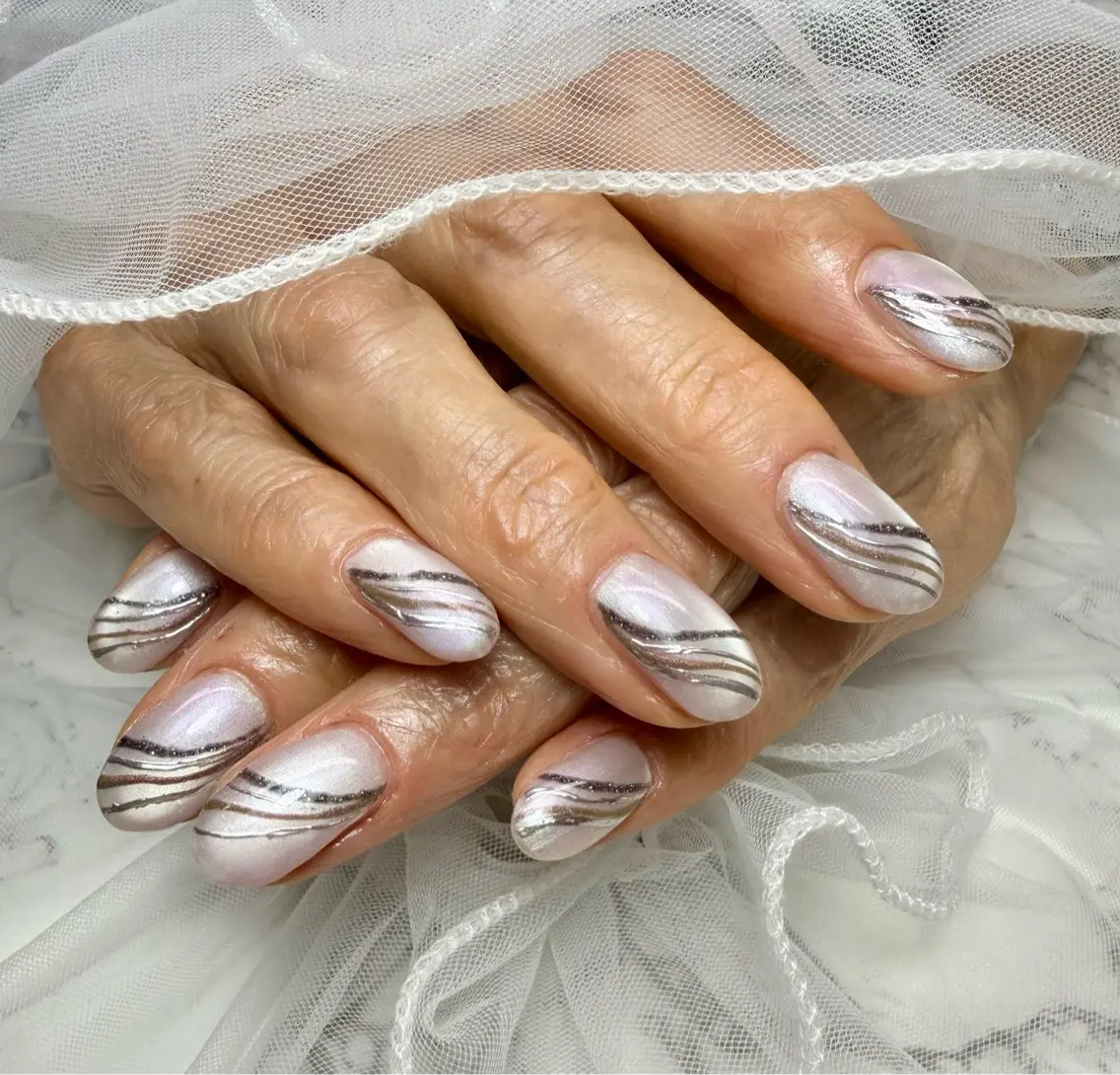 ネイル アートネイル チークネイル フラッシュネイル フラッシュマグ フレンチネイル Mai’s nailのネイルデザイン