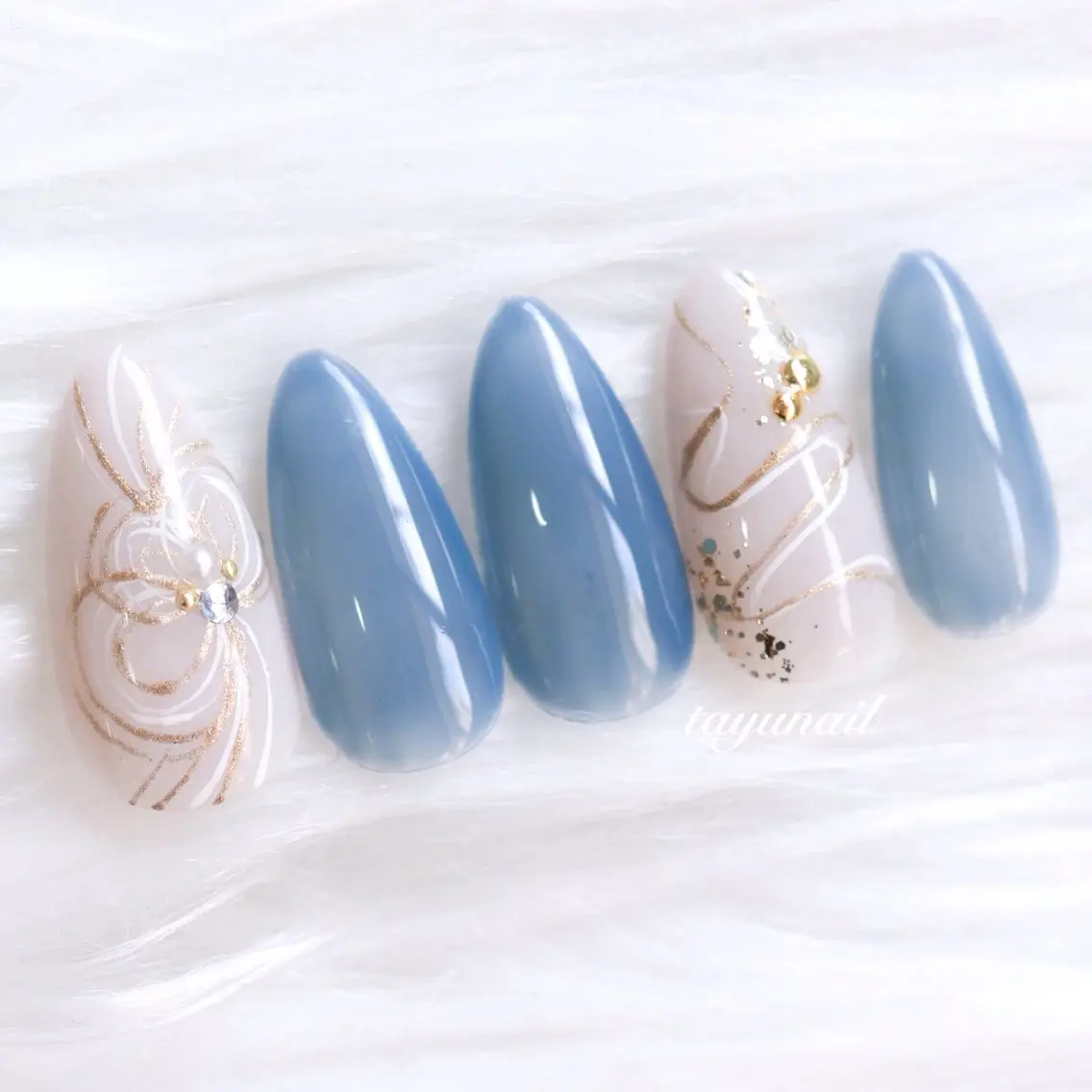 ネイル アートネイル 成人式 ジェルネイル パラジェル ネイルサロン 【たゆnail】のネイルデザイン