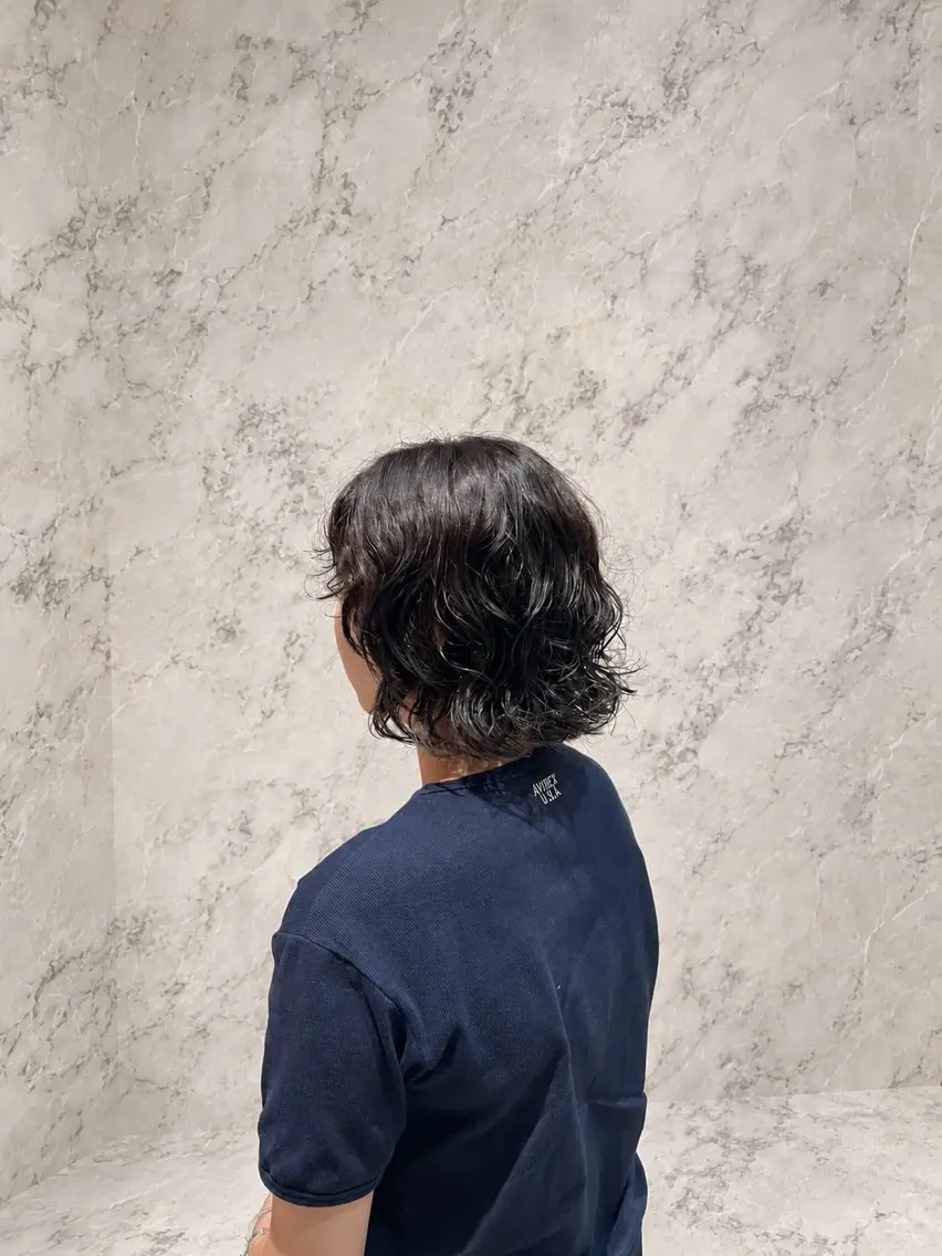 レディースパーマ +カットの写真