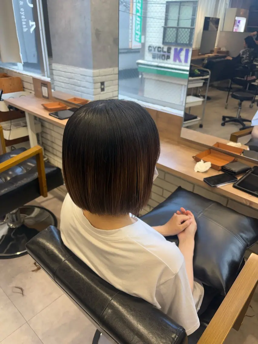 ミディアム ボブ 透明感カラー/艶髪 🫧ayaneのヘアスタイル