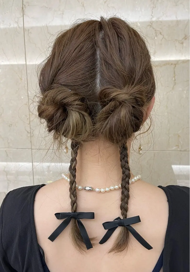 ヘアアレンジ ヘアセット 磧本 祐里恵のヘアスタイル