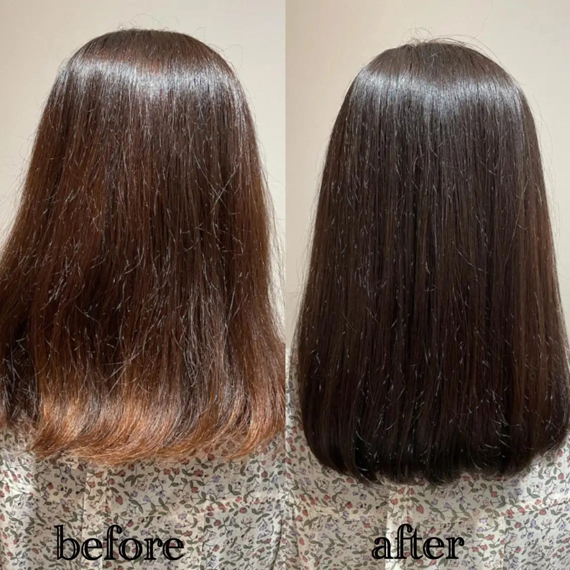 セミロング カラー イルミナカラー トリートメント カット ヘアカラー トリートメント 韓国風パーマ❁ fu-ka❁艶カラーのヘアスタイル