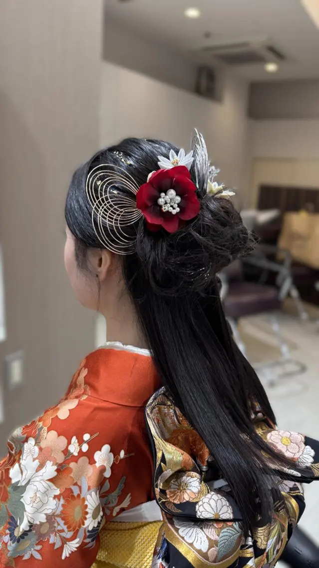 【2027成人式/大阪上本町】振袖着付け+ヘアセット ¥20000|事前カウンセリングの写真
