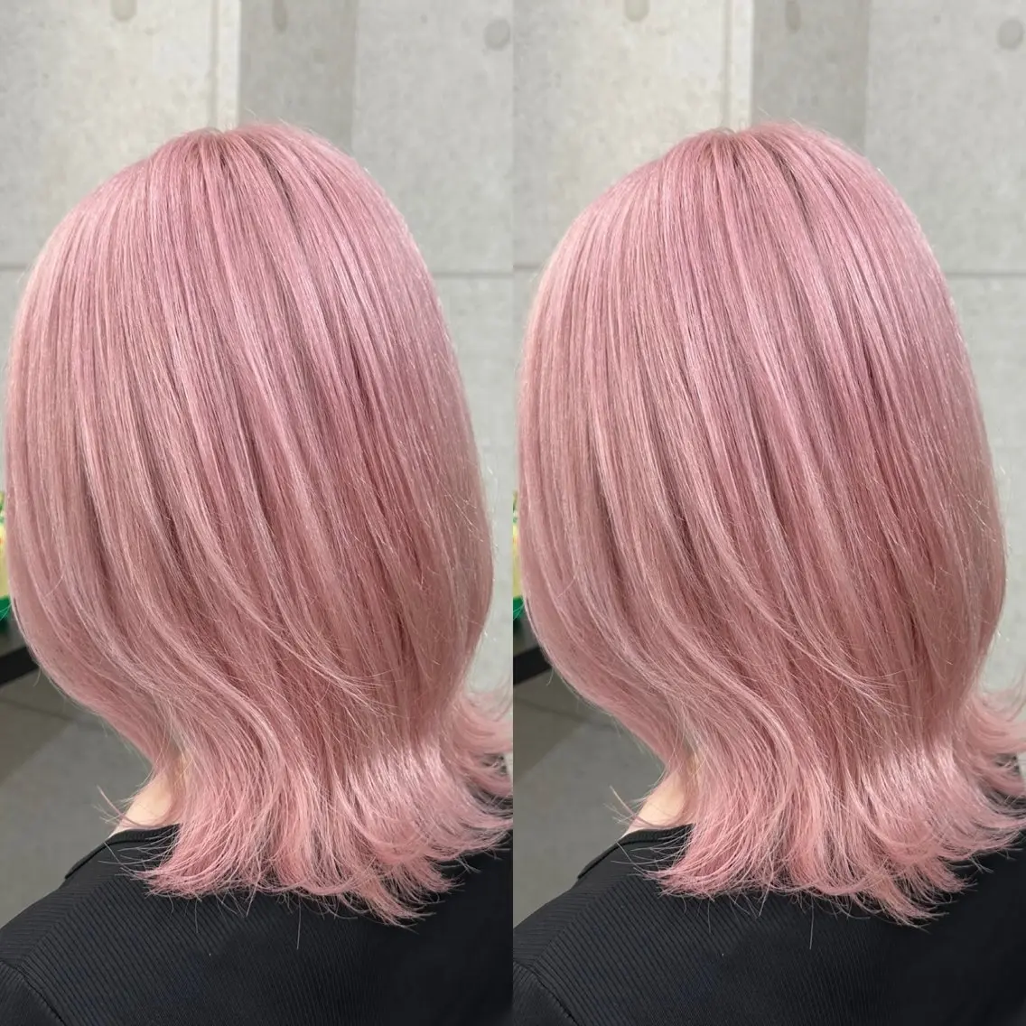 ミディアム カラー ピンクカラー ヘアカラー トリートメント PSY【サイ】池袋 KYOKAのヘアスタイル