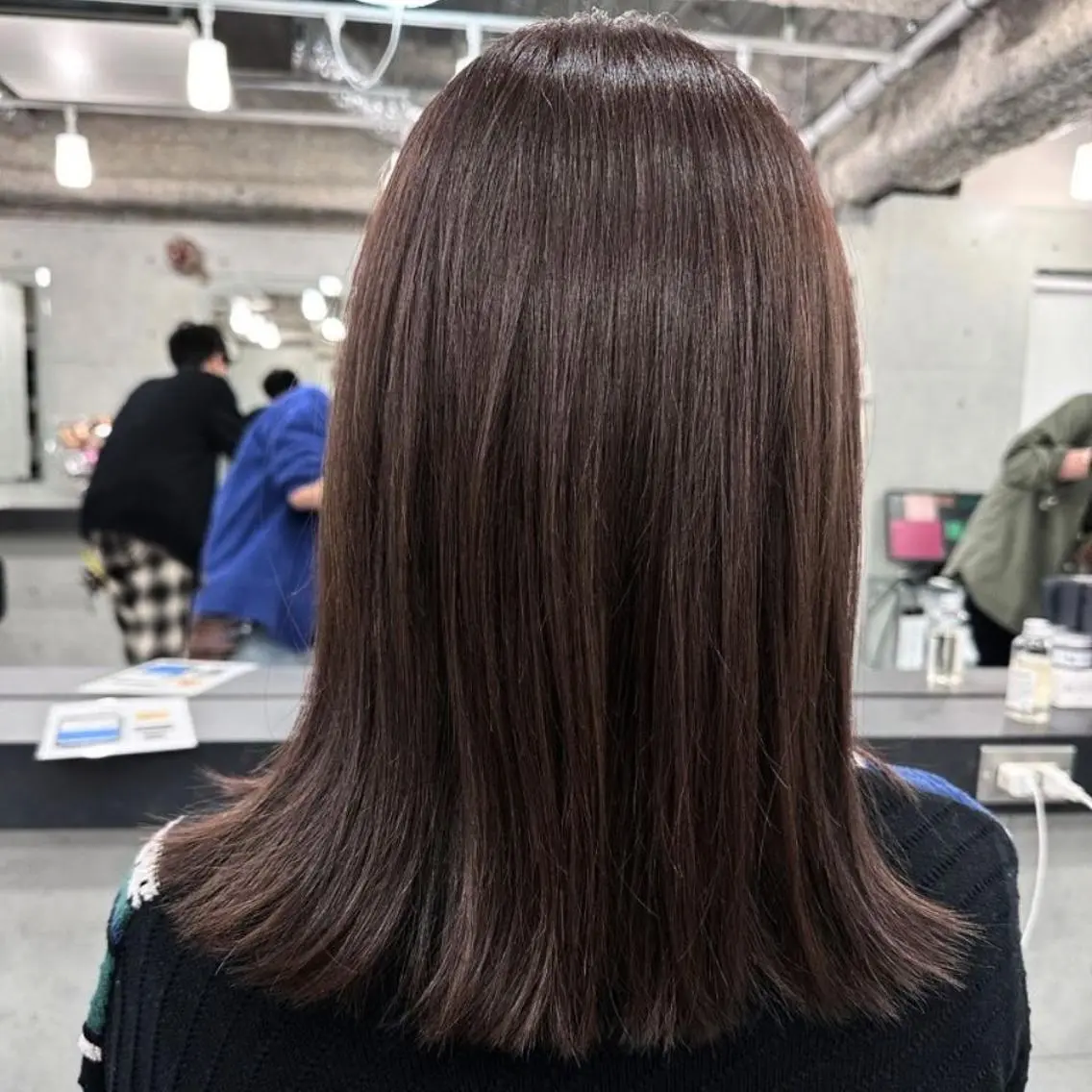 セミロング カラー ブラウンカラー 透明感カラー レッドカラー レッドブラウン トリートメント ❇️安達 優心❇️ レイヤー/艶髪特化のヘアスタイル