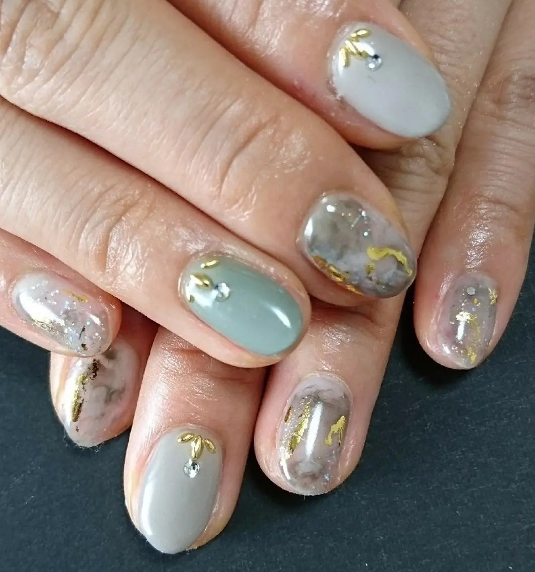 ネイル アートネイル 大理石ネイル(マーブル) Lilith Nailのネイルデザイン