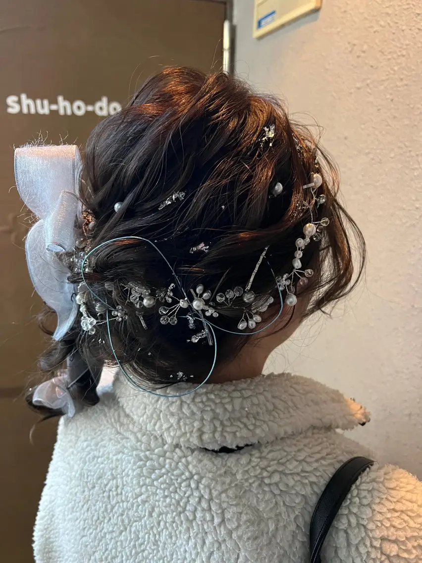 ロング ヘアアレンジ 成人式 山室 敬義のヘアスタイル