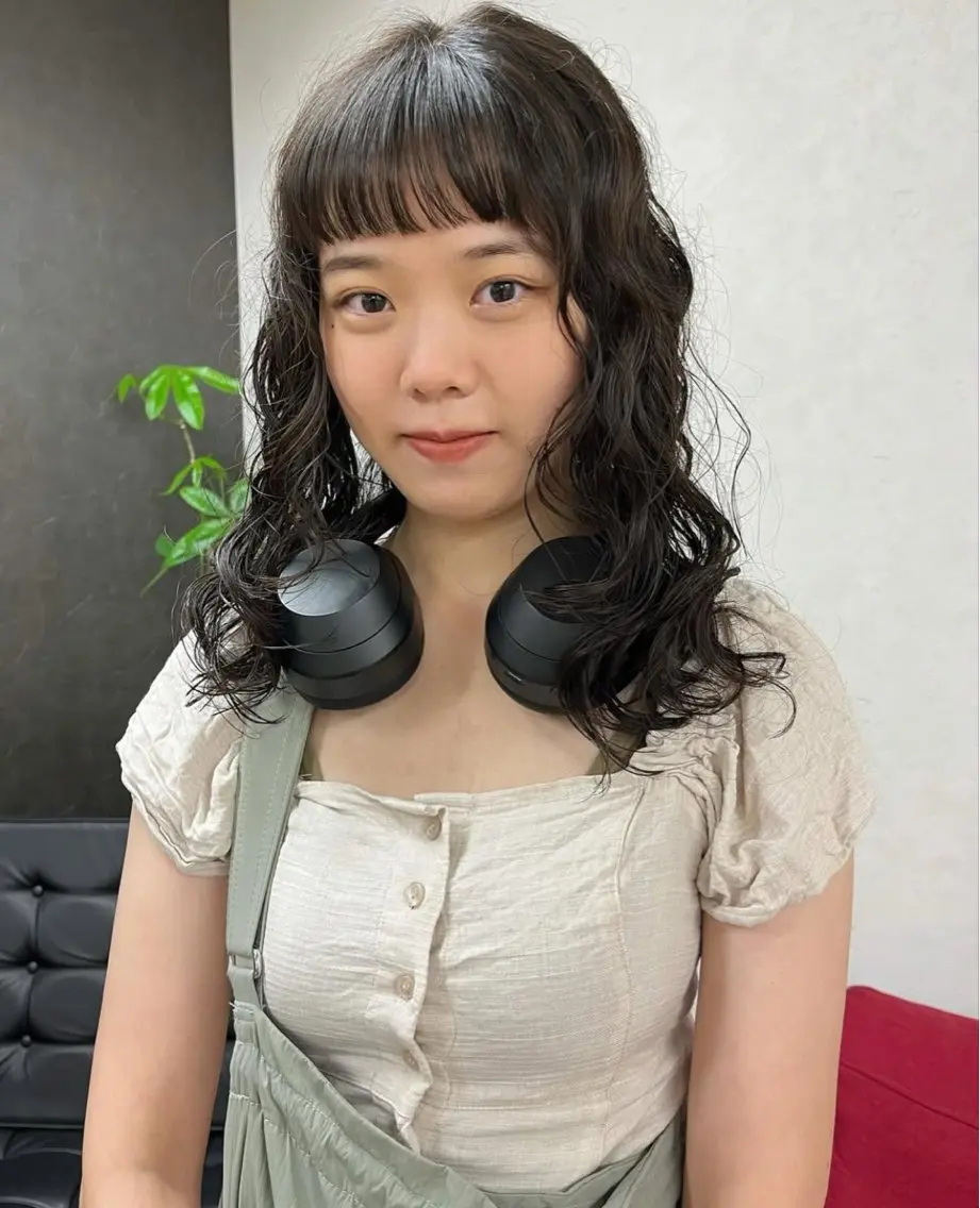 ロング パーマ nono/パーマ /顔まわりカット🐈のヘアスタイル