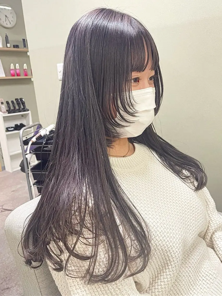 ロング カラー ブリーチ カット ヘアカラー トリートメント 髪質改善カラー&TR 縮毛矯正/弱酸性矯正のヘアスタイル