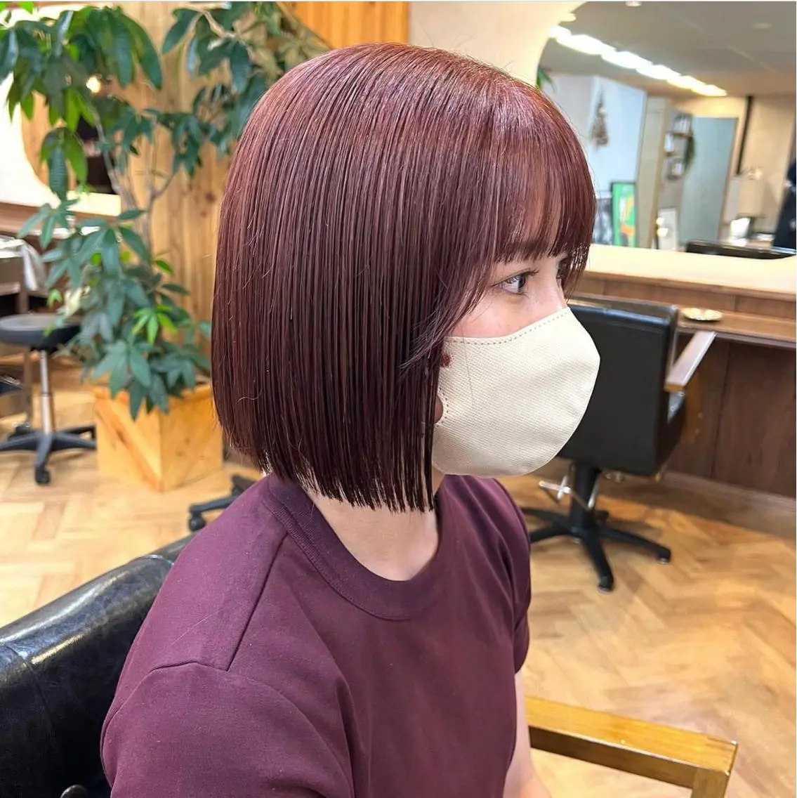 ショート カラー パーマ ヘアアレンジ メンズ キッズ ネイル マツエク・マツパ アイブロウ カット ヘアカラー トリートメント 前川 朋香のヘアスタイル