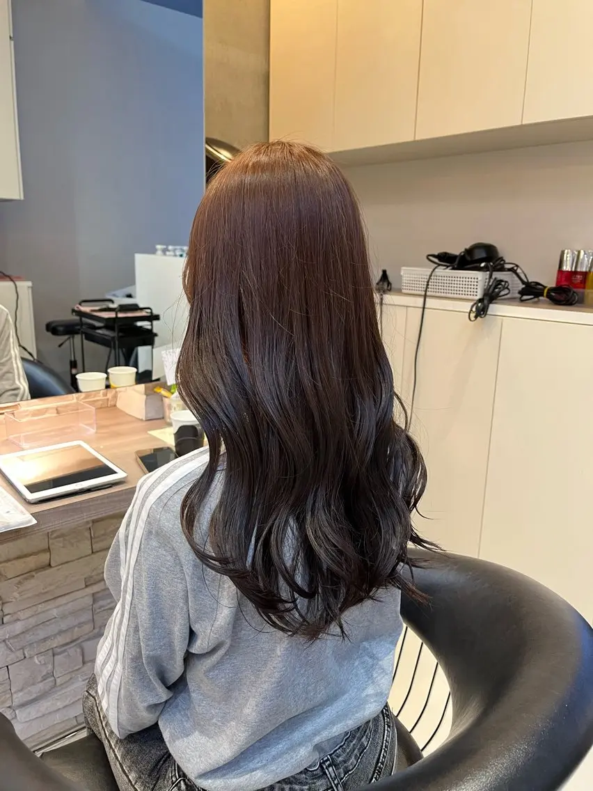ロング カラー カット ヘアカラー トリートメント 透明感カラー/ くびれヘア/館岡俊平のヘアスタイル