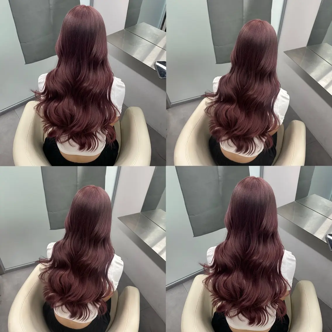 ロング カラー 韓国風ヘア 小顔カット 江坂トレンド韓国風 髪質改善shinoのヘアスタイル