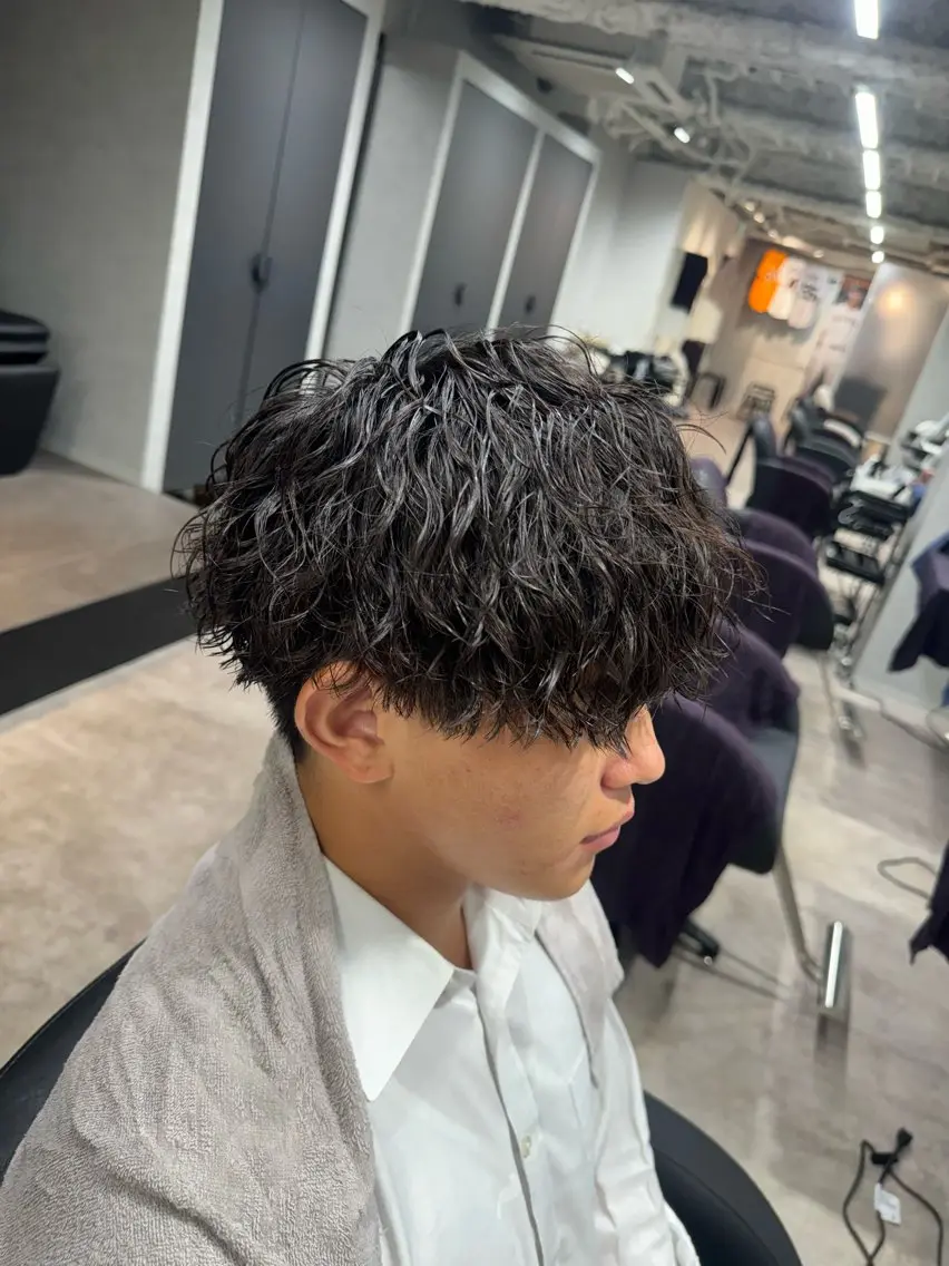 パーマ メンズ メンズパーマ メンズカットモデル 募集中✂️けいすけのヘアスタイル