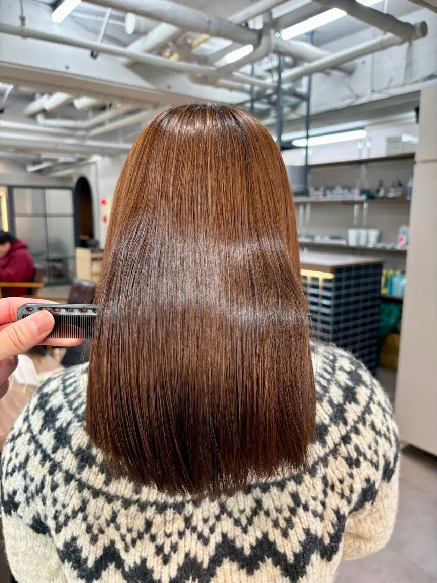 ミディアム 髪質改善 ヘアカラー 💎艶髪／美髪特化 世麗💎のヘアスタイル