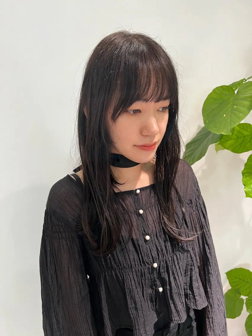 セミロング カラー ブラウンカラー 「sumi」 AMIのヘアスタイル