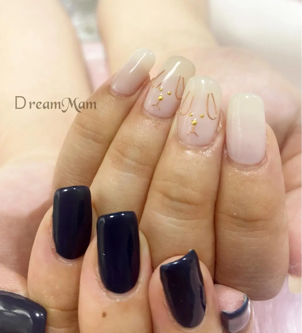 ネイル フレンチネイル ジェルネイル ガラスフレンチ グリーン 大理石ネイル(マーブル) Nail Salon Dream Mamのネイルデザイン