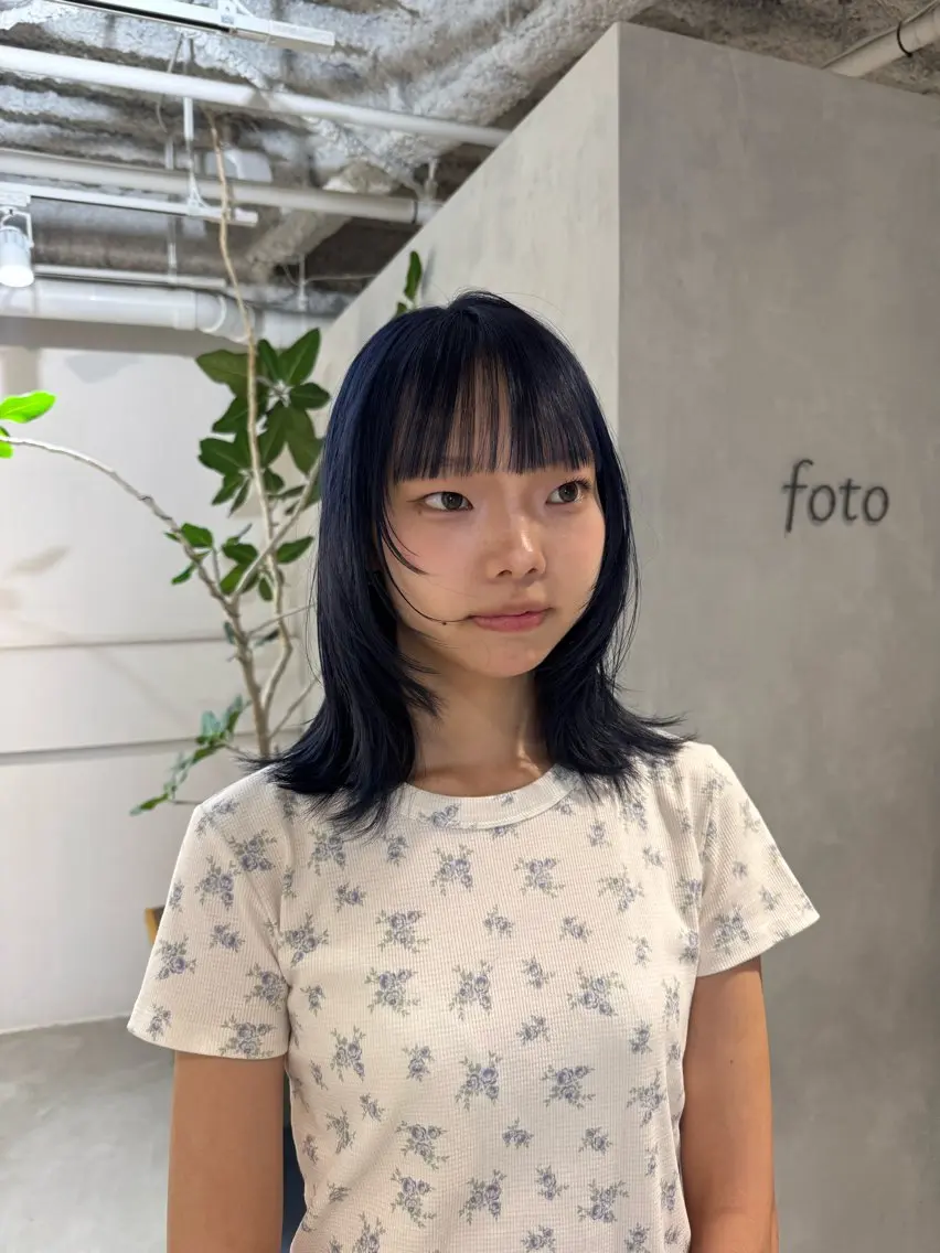 セミロング カット ヘアカラー トリートメント 新宿/顔周りカット +レイヤー＝しずく♩のヘアスタイル