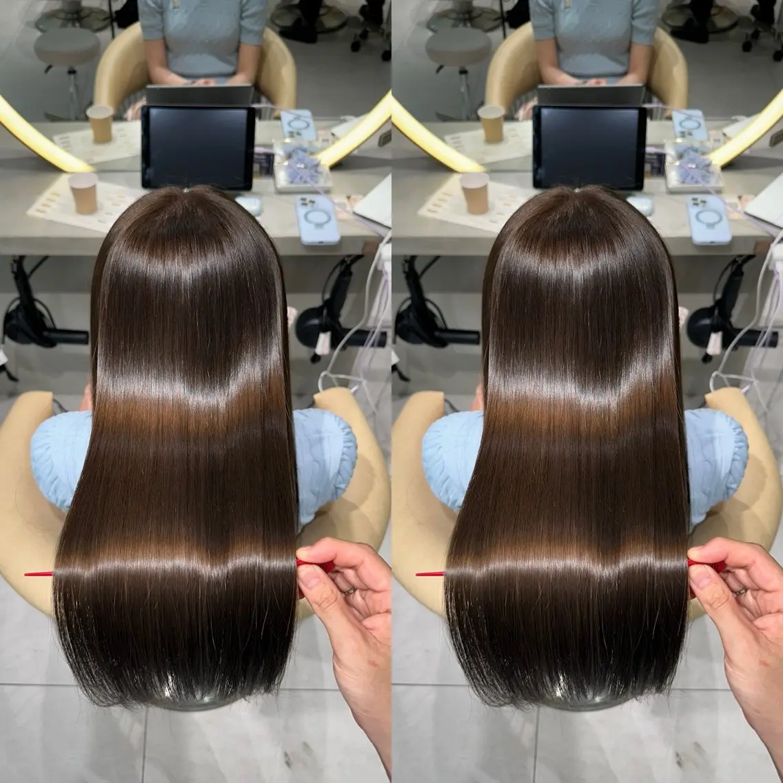ロング カラー ヘアカラー トリートメント ✨髪質改善特化✨副 店長椎葉信乃介のヘアスタイル
