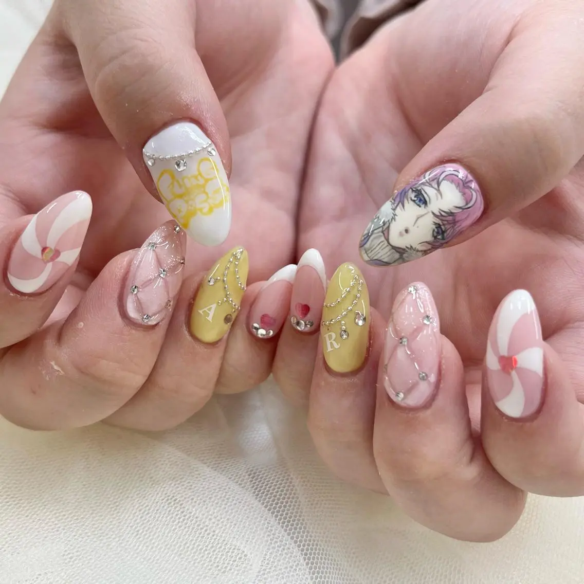 セミロング ハンドネイル 池袋痛ネイル Nok. 渡辺のネイルデザイン