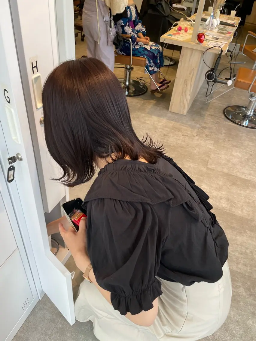 ミディアム カラー パーマ ヘアアレンジ キッズ yuka🥕 橿原神宮前のヘアスタイル