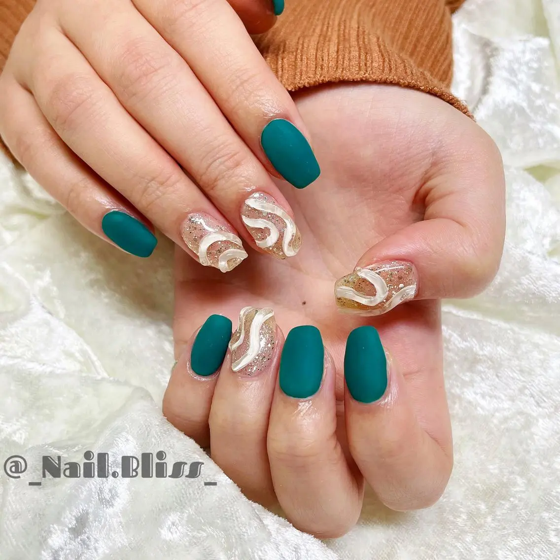 ネイル マットネイル ハンドネイル NAIL BLISSのネイルデザイン