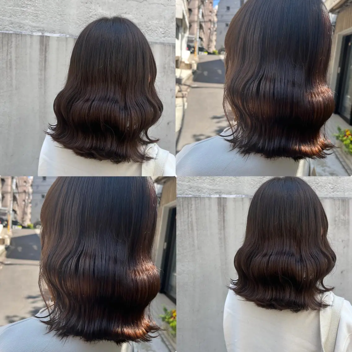 ミディアム カラー ブラウンカラー ショコラブラウン 透明感カラー ラベンダーカラー ラベンダーブラウン カット ヘアカラー トリートメント ヘッドスパ ヘアセット カジュアルを女っぽく 𝗮𝘆𝗮𝗰𝗼のヘアスタイル