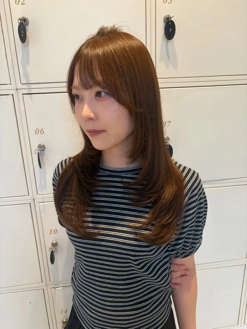 ロング レイヤーカット カット ヘアカラー トリートメント 工藤 彩夏のヘアスタイル