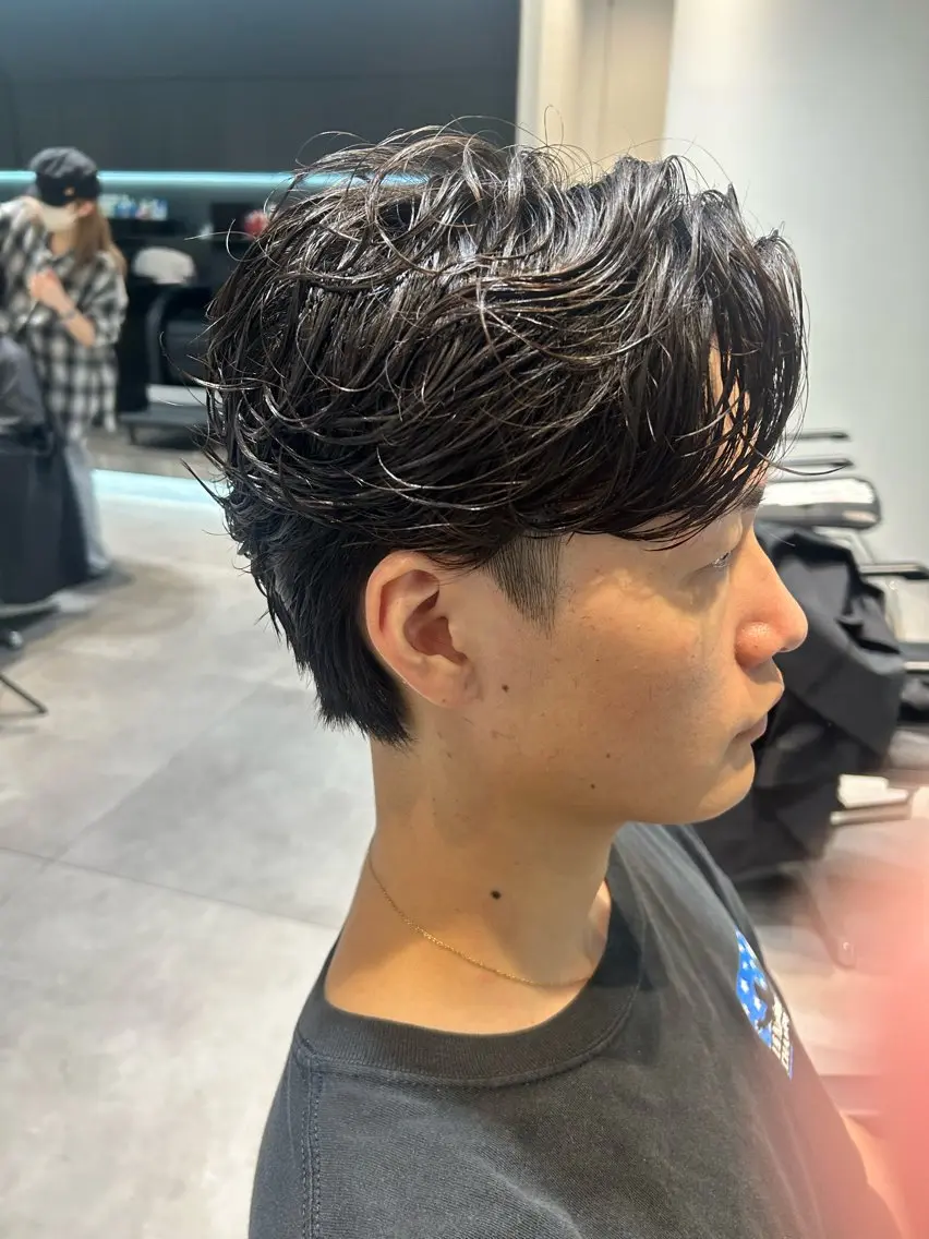 パーマ メンズ フェザーパーマ メンズパーマ ニュアンスパーマ パーマ f i f t h メンズパーマ/ヒロシのヘアスタイル