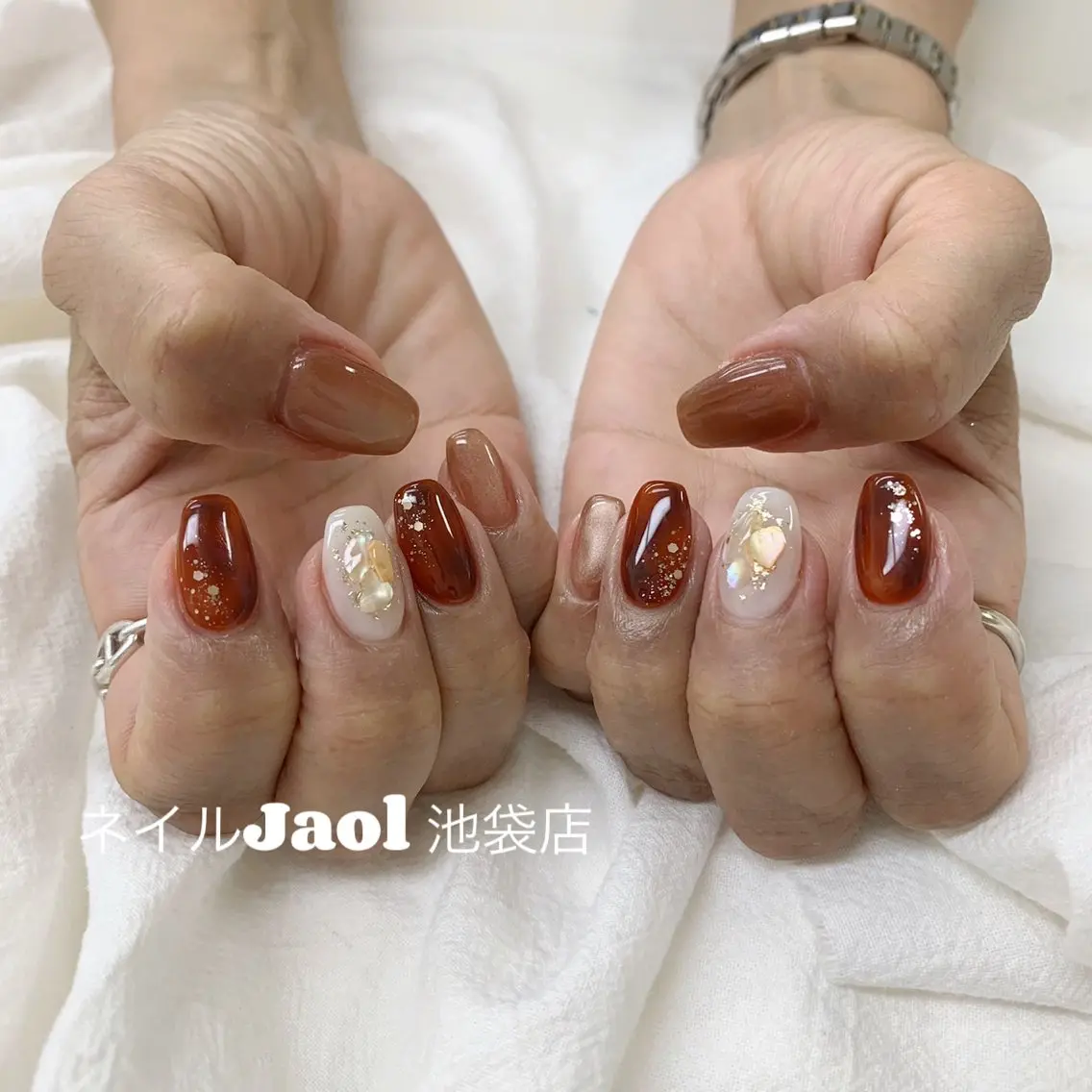 ミディアム 韓国風ヘア ネイルJaol 池袋のネイルデザイン