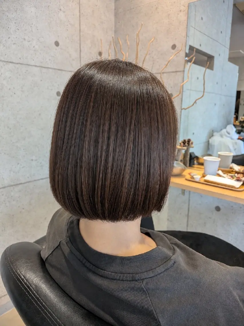 ショート ワンレンボブ ボブ NISHIDA MINAMIのヘアスタイル