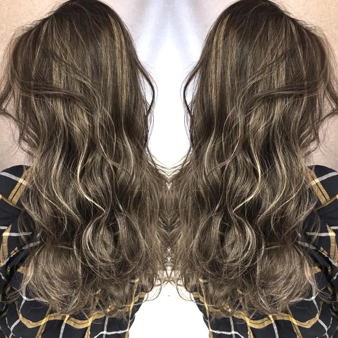 ロング カラー ベージュカラー ハイライトカラー 3Dハイライト ハイライト ヘアカラー トリートメント 井上 一平のヘアスタイル