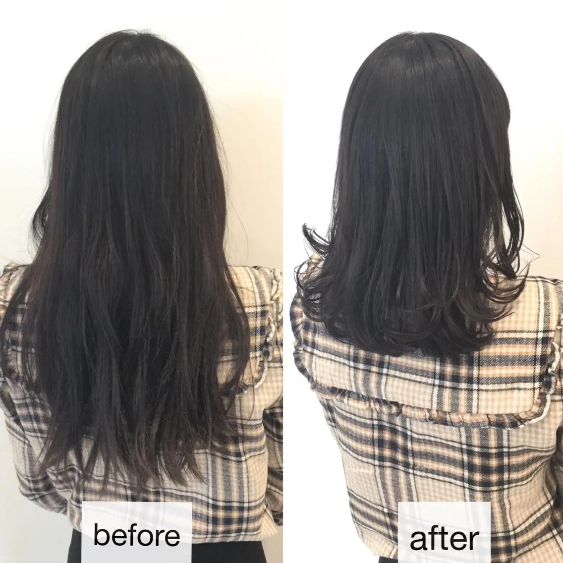 セミロング 髪質改善カラー ショートボブ専門のヘアスタイル