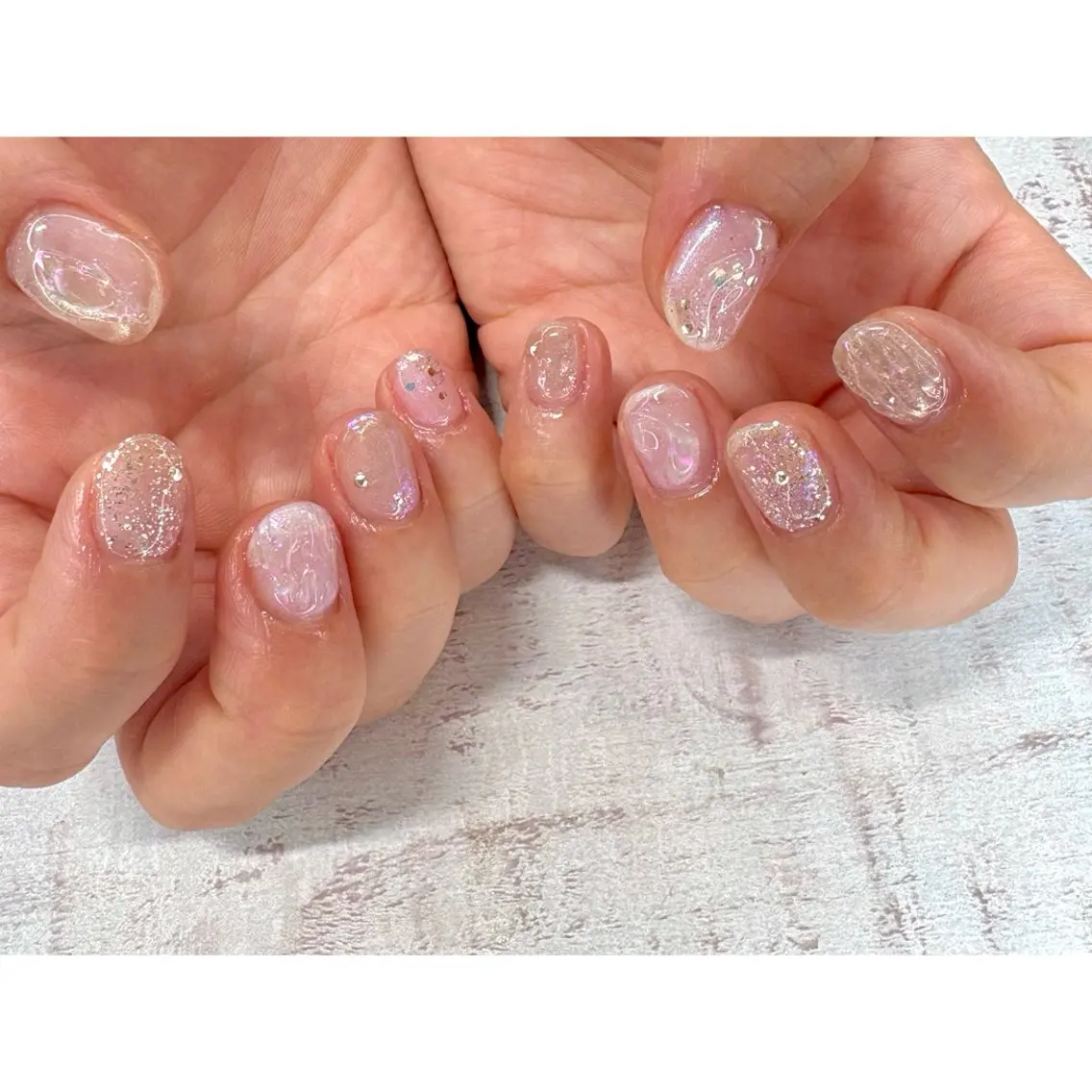 ネイル ハンドネイル 𖡼 yumenoのネイルデザイン