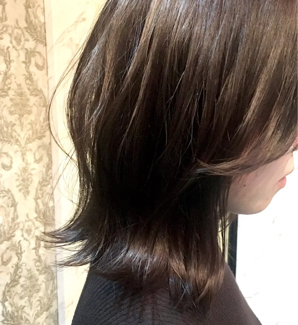 ミディアム くびれヘア 顔まわりレイヤー 顔周りカット レイヤーカット カット 🗝髪質改善×カット 🪄Ji_yeongのヘアスタイル