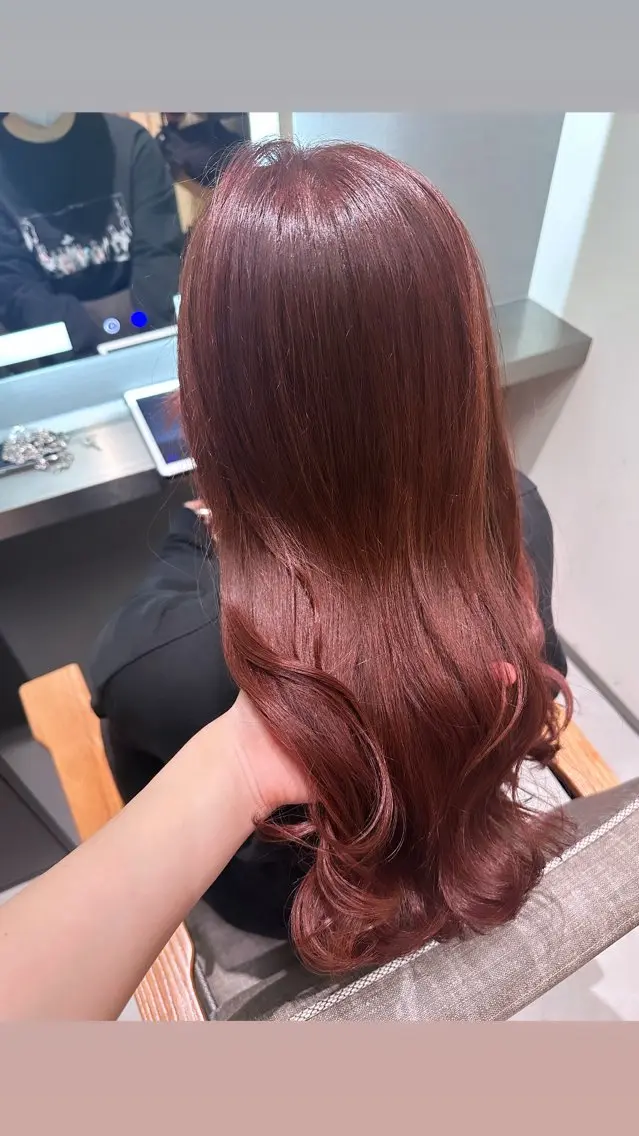 セミロング カラー ヘアアレンジ ピンクカラー カット ヘアカラー トリートメント ヘッドスパ 🇰🇷韓国スタイル レイヤー/ayanaのヘアスタイル