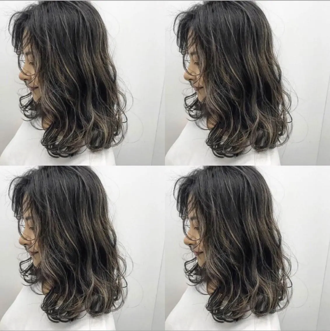 セミロング カラー ハイライトカラー ハイライト レイヤー×艶髪特化 マネージャー安藤光司のヘアスタイル