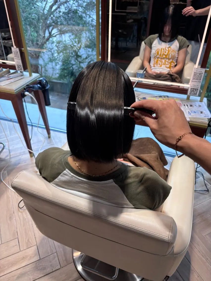 ショート 縮毛矯正 トリートメント 山中 あるのヘアスタイル