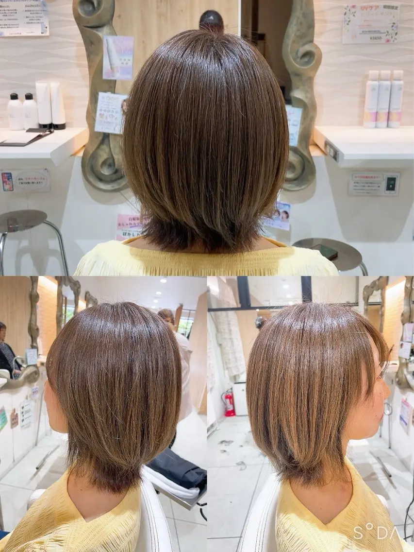 ミディアム カット ヘアカラー 山本 真緒のヘアスタイル