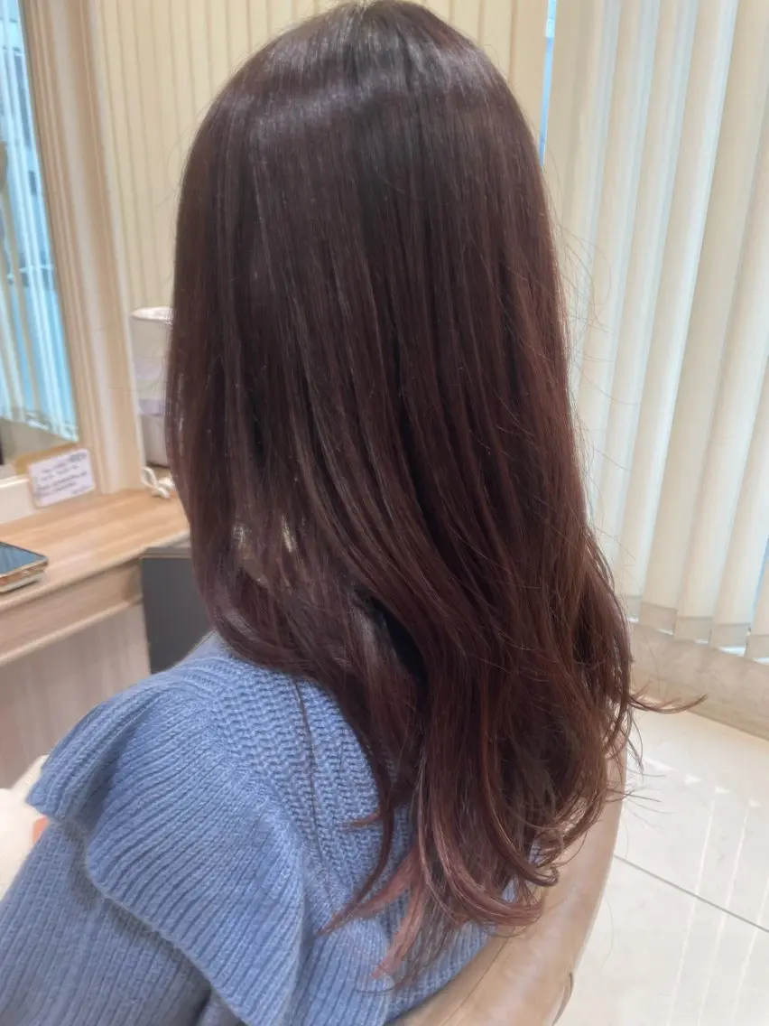 ロング カラー ヘアカラー トリートメント 韓国ヘアメイク🎀/ 縮毛矯正✨山本媛香のヘアスタイル