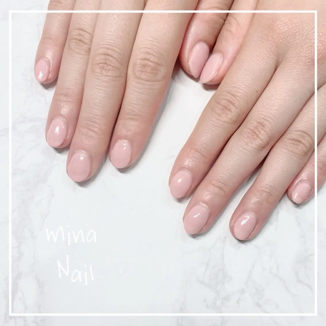 ネイル オフィスネイル ワンカラーネイル ピンク mina Nailのネイルデザイン