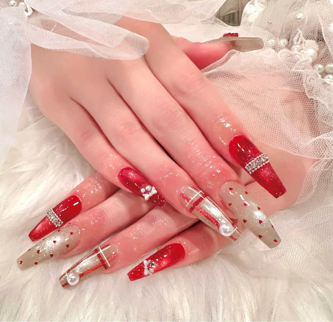 ネイル 長さ出し ロングネイル 持ち込み ネイルチップ untitled Mariのネイルデザイン