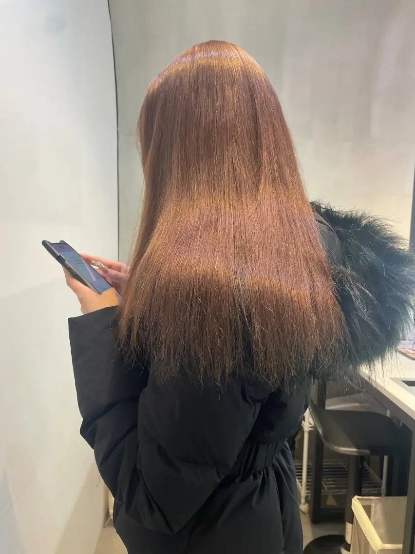 ロング カラー ブリーチ ブラウンカラー ヘアカラー ミユウ /札幌美容師のヘアスタイル