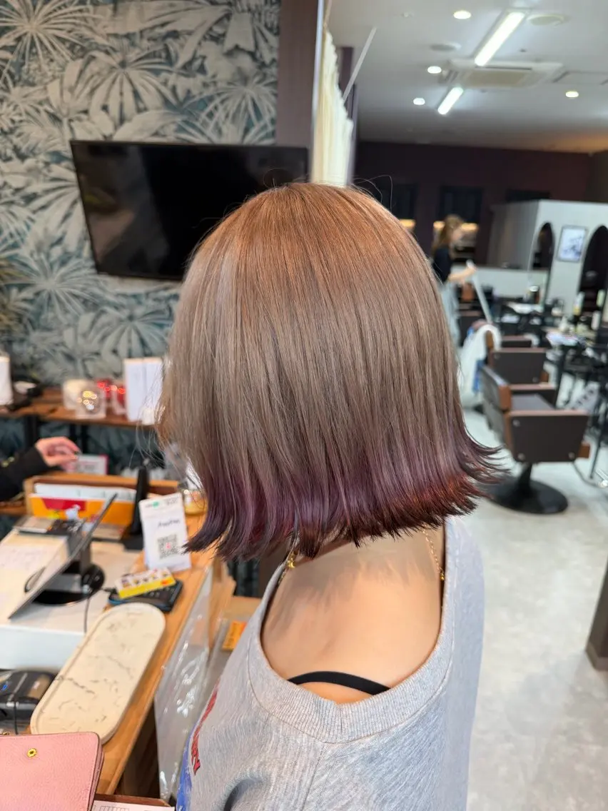 ミディアム カラー カット ヘアカラー トリートメント 吉田 剛のヘアスタイル