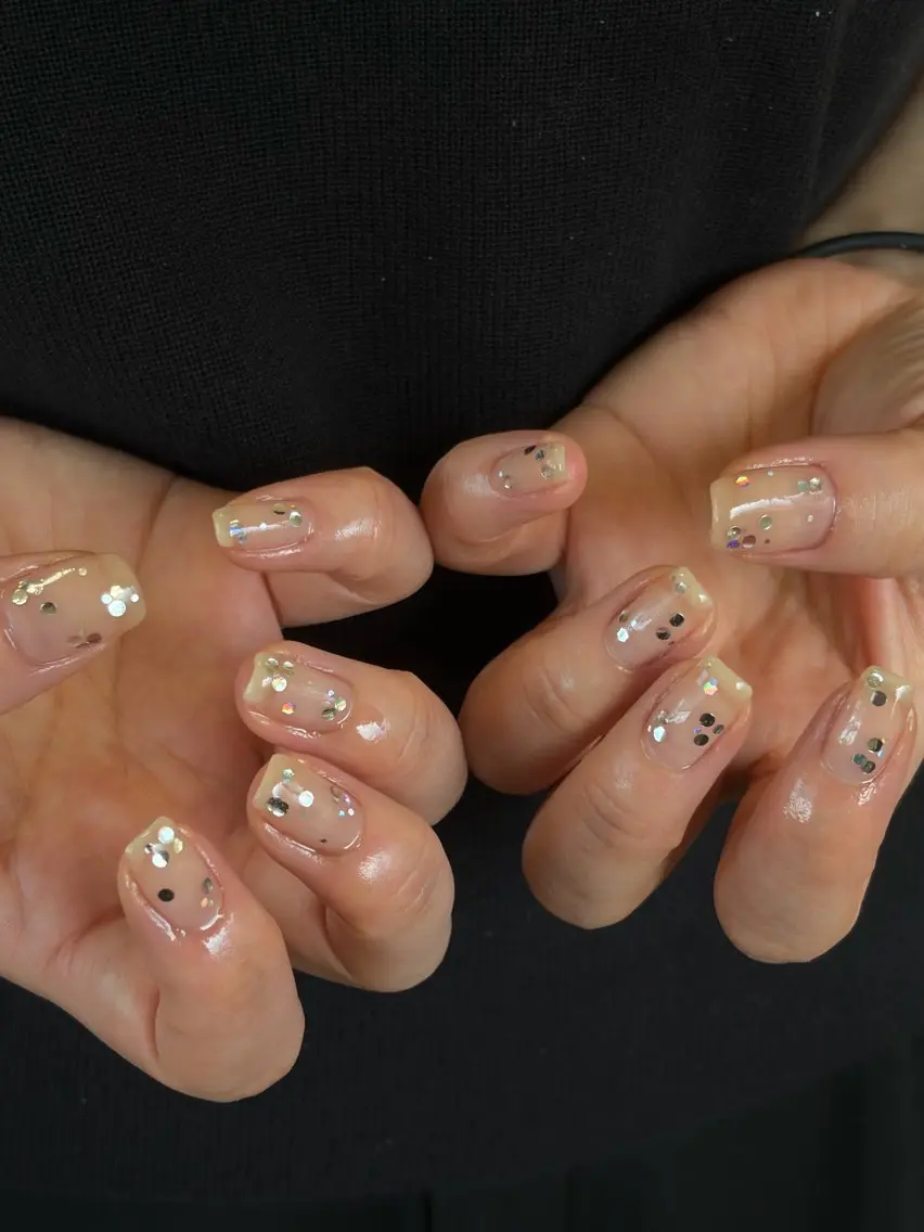 ネイル ジェルネイル キラキラネイル マグネットネイル 持ち込み ニュアンスネイル ハンドネイル tamu nail 金町のネイルデザイン