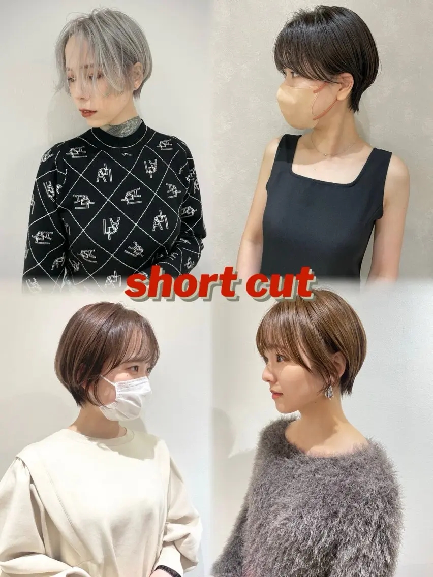 ショート ハイトーン/縮毛矯正 /博多/syokoのヘアスタイル