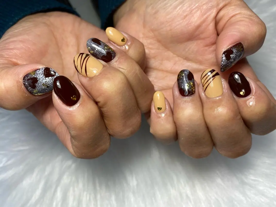 ネイル ハンドネイル Mana‪ ‪·͜· ❤︎‬のネイルデザイン